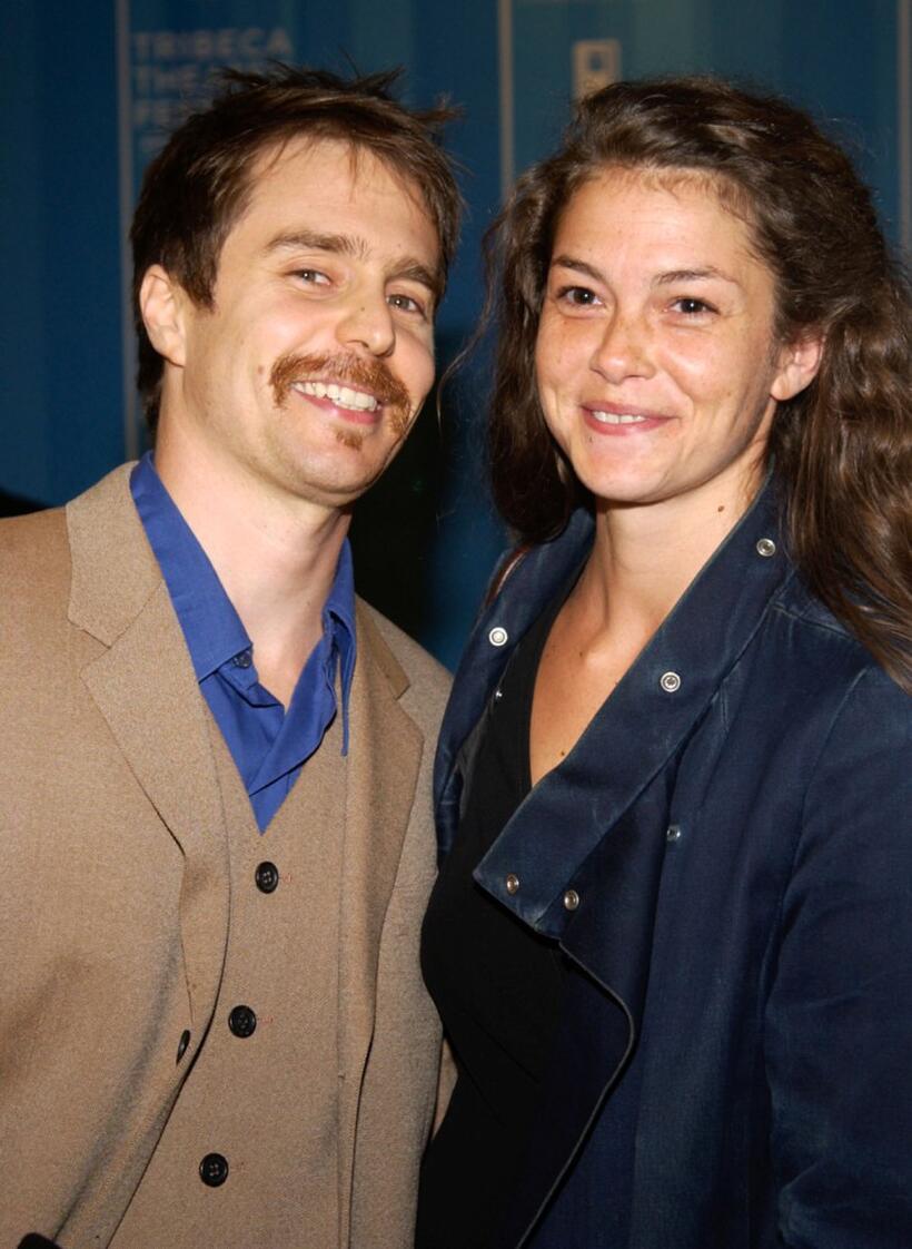 Sam Rockwell and guest at the Michael Schimmel Center for the Arts for the 1st Annual Tribeca Theater Festival Gala Opening Night.