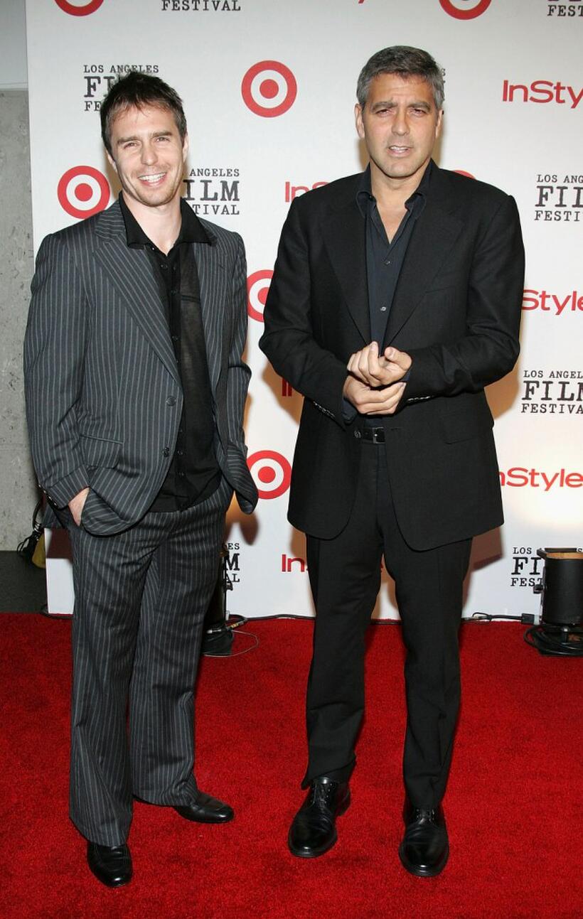 Sam Rockwell and George Clooney, at the The Los Angeles Film Festival's First Annual "Spirit of Independence" Award.
