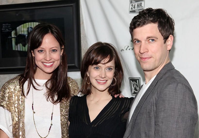 Alexie Gilmore, Marnie Schulenburg and Zack Robidas at the after party of "The 24 Hour Musicals."