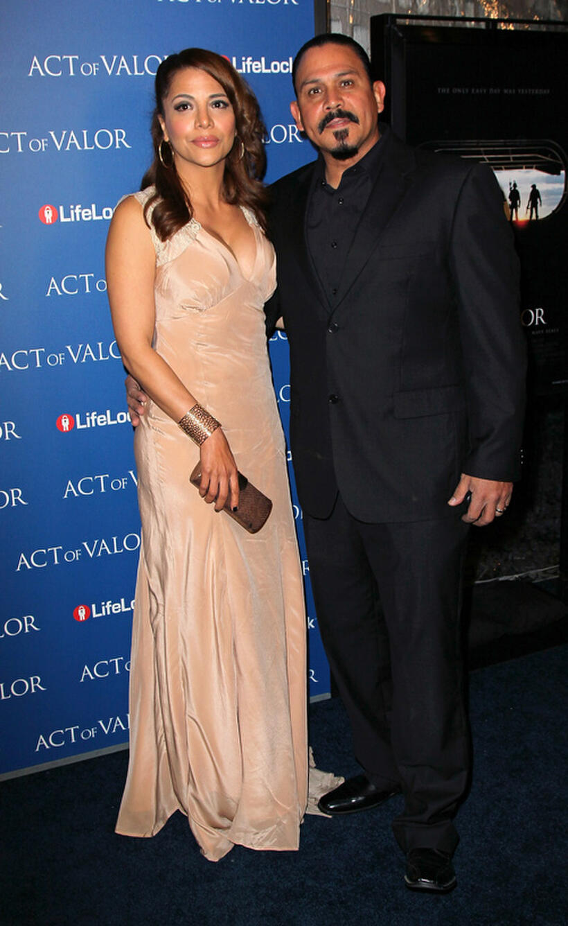 Yadi Valerio and Emilio Rivera California Rivera at the premiere of "Act Of Valor."