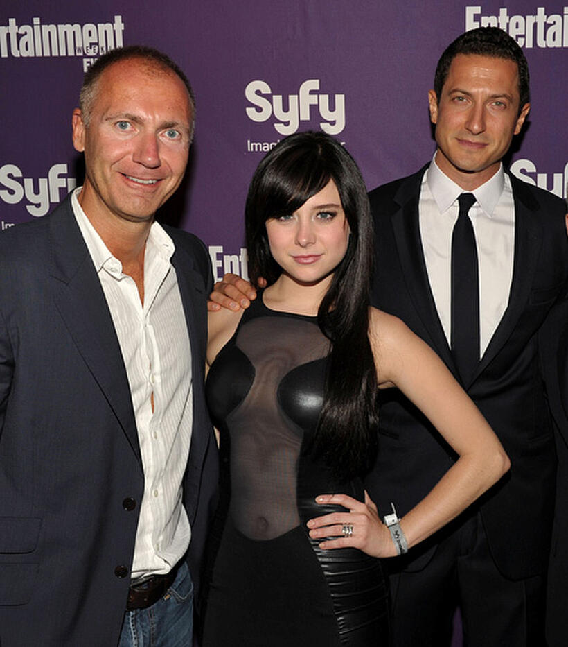 SyFy president Dave Howe, Alessandra Torresani and Sasha Roiz at the EW and SyFy party during Comic-Con 2010.