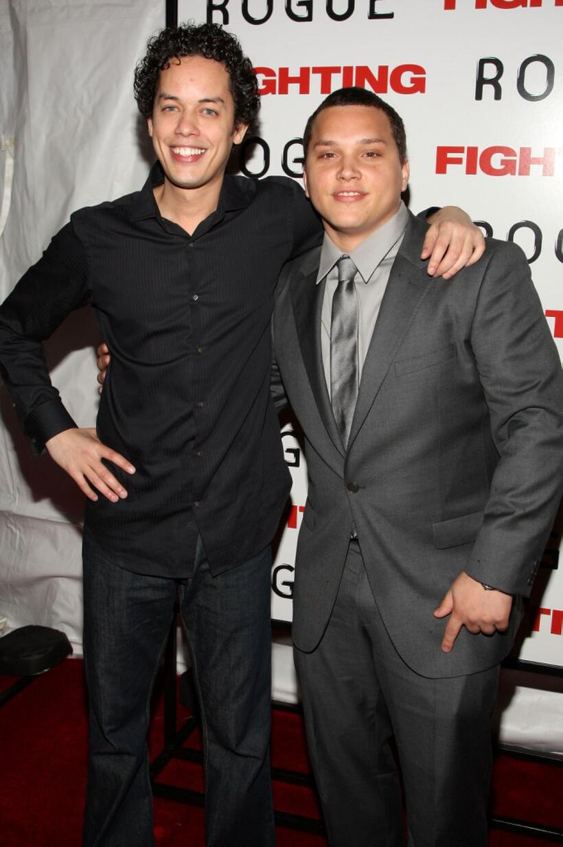 Flaco Navaja and Michael Rivera at the premiere of "Fighting."