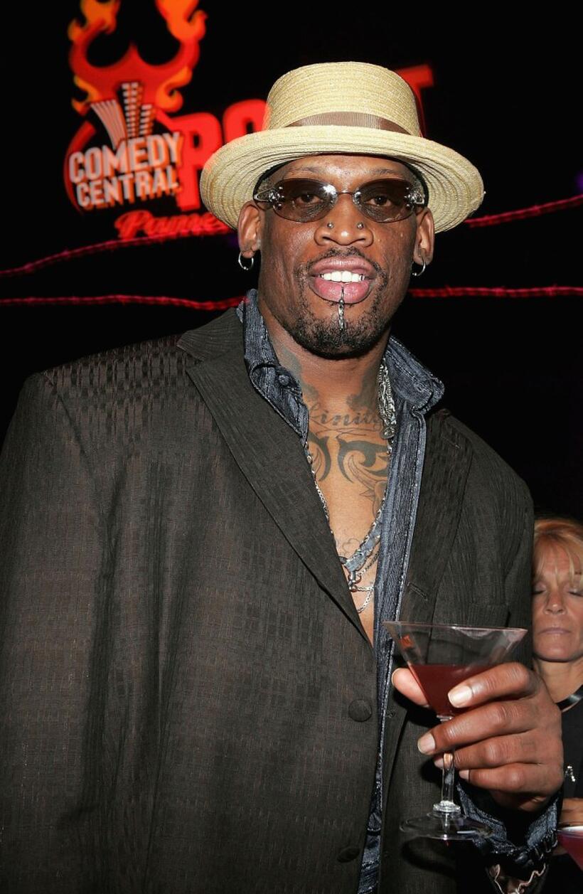 Dennis Rodman at the Comedy Central Roast of Pamela Anderson after party.