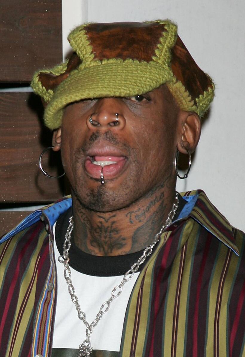 Dennis Rodman at the Genetic Denim's one-year anniversary.