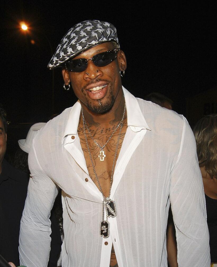 Dennis Rodman at the Vince Neil live concert at Crobar.
