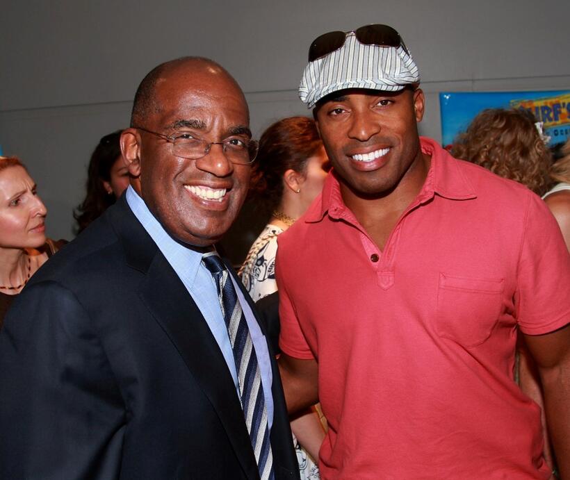Al Roker and Tiki Barber at the special screening of "Surf's Up."