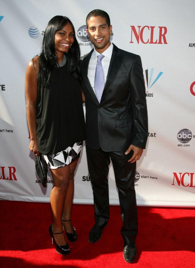 Adam Rodriguez and Guest at the 2008 ALMA Awards.