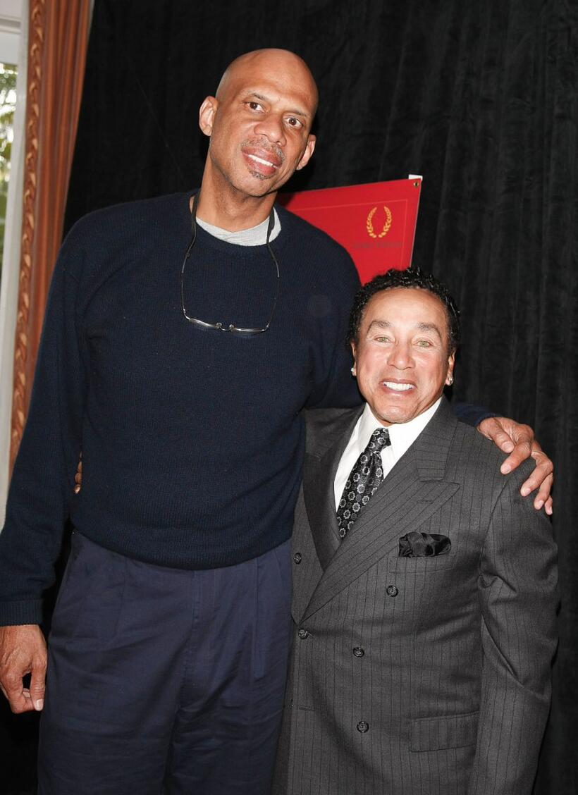 Kareem Abdul-Jabbar and Smokey Robinson at the Smokey Robinson Foundation's Join Us and "Give Back" Gala.