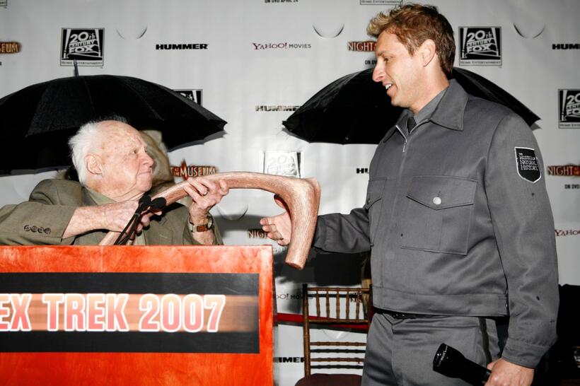 Mickey Rooney and Scott Topper at the "Night at the Museums". Trek send-off.
