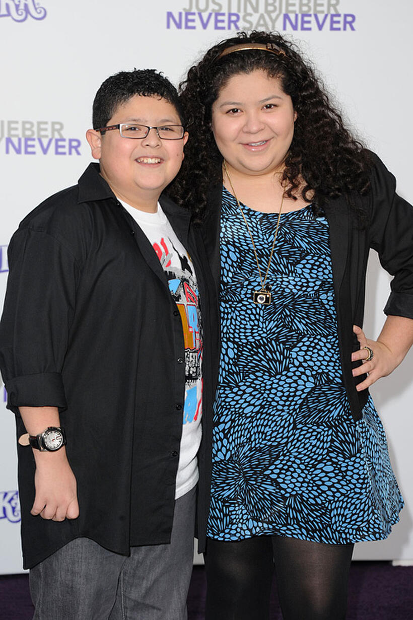 Rico Rodriguez and Raini Rodriguez at the California premiere of "Justin Bieber: Never Say Never."