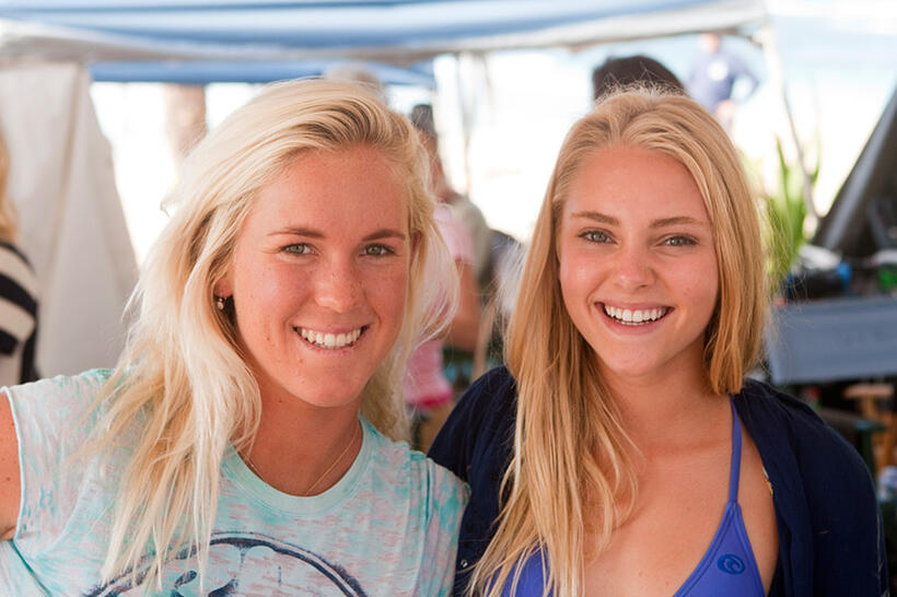 Bethany Hamilton and AnnaSophia Robb in "Soul Surfer."
