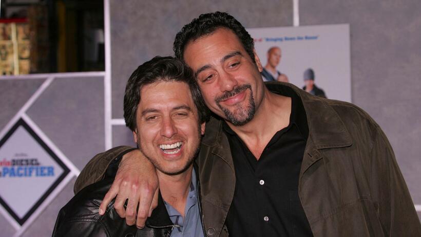 Ray Romano and Brad Garrett at the film premiere of "The Pacifier".