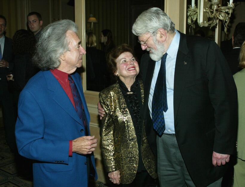 Theodore Bikel, Arthur Hiller with his wife at the inaugural of internationally televised programme "Temple of the Air".