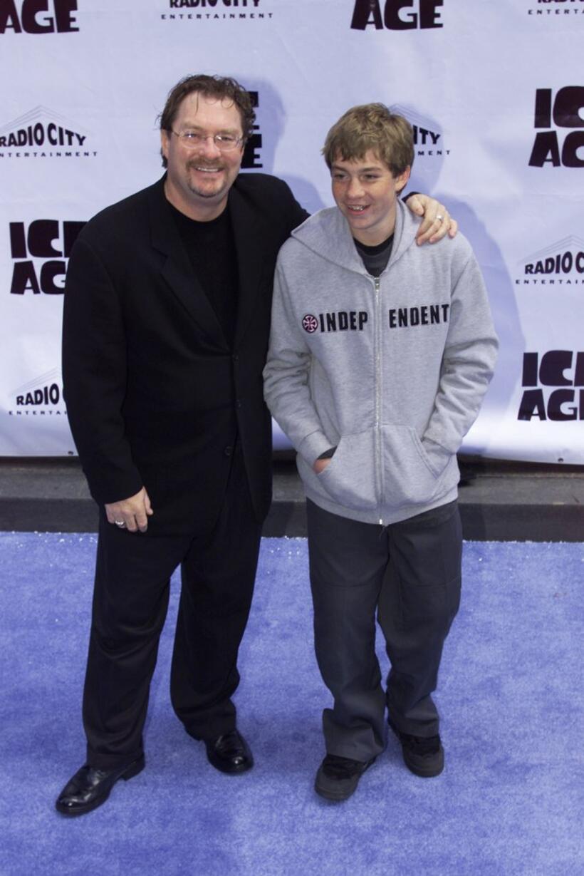 Stephen Root and Guest at the opening night screening of "Ice Age."