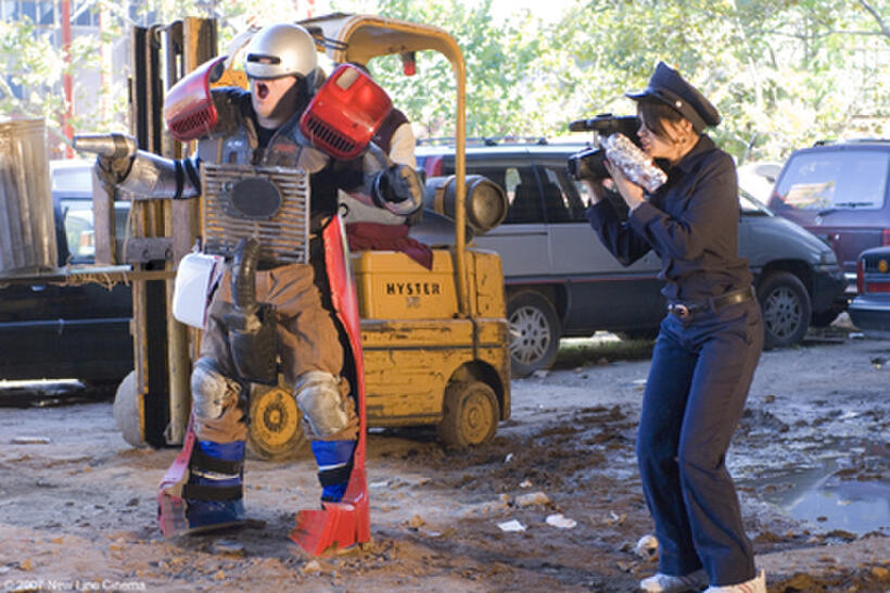 Jack Black and Melonie Diaz in "Be Kind Rewind."