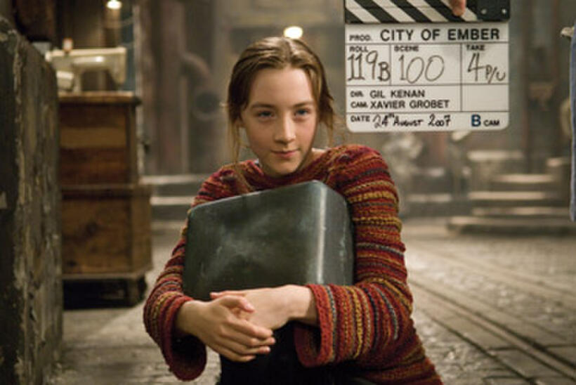 Saoirse Ronan on the set of "City of Ember."