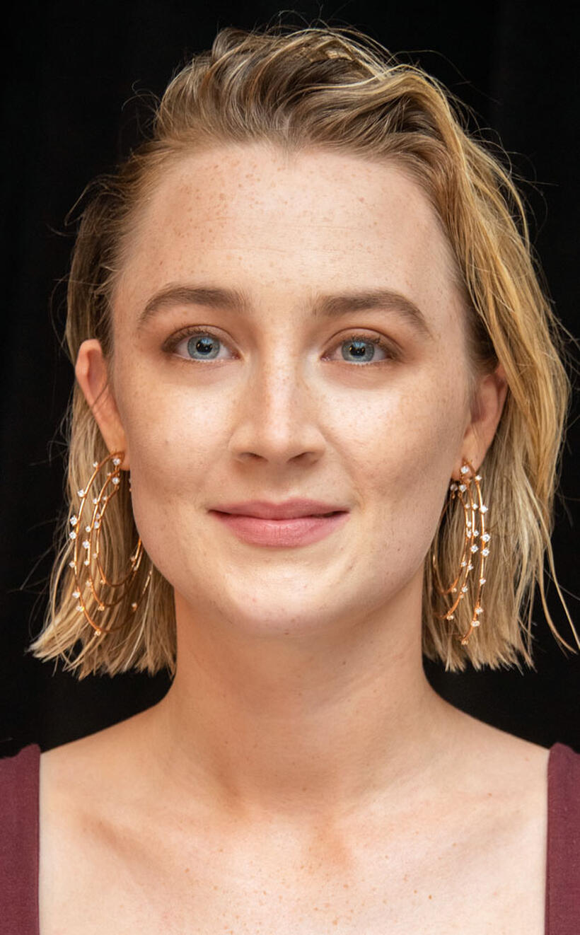 Saoairse Ronan at the "Little Women" press conference in Beverly Hills, California.