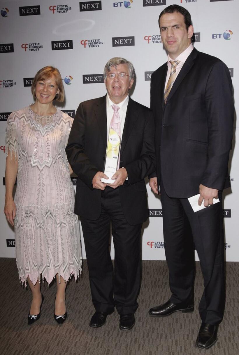 Jenny Agutter, Dave Jones and Martin Johnson at the Cystic Fibrosis Trust Breathing Life Awards.