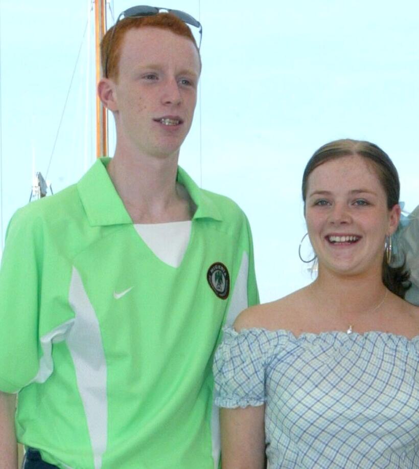 William Ruane and Annmarie Fulton at the photocall of "Sweet Sixteen" during the 55th Cannes Film Festival.