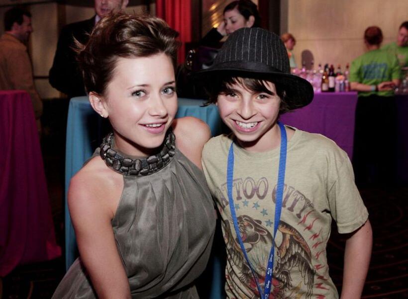 Olesya Rulin and Moises Arias at the after party of the DVD release of "High School Musical 2: Extended Edition."