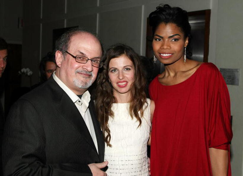 Salman Rushdie, Chiara Clemente and Pia Glenn at the premiere of "Our City Dreams."