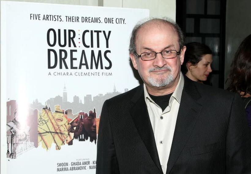 Salman Rushdie at the premiere of "Our City Dreams."