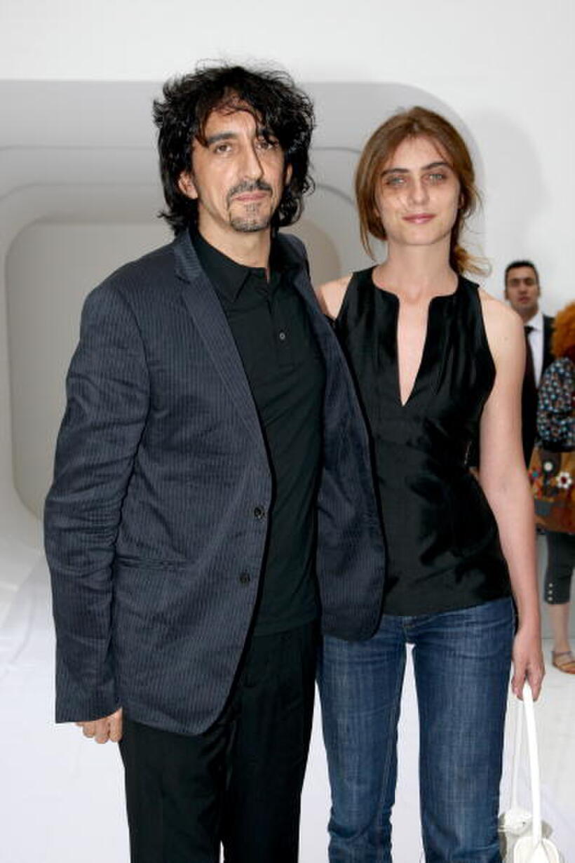 Sergio Rubini and Carla Cavallucci at the Costume National Home fashion show.