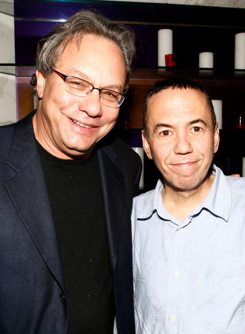 Lewis Black and Gilbert Gottfried at the DVD release party of "Farce of the Penguins."