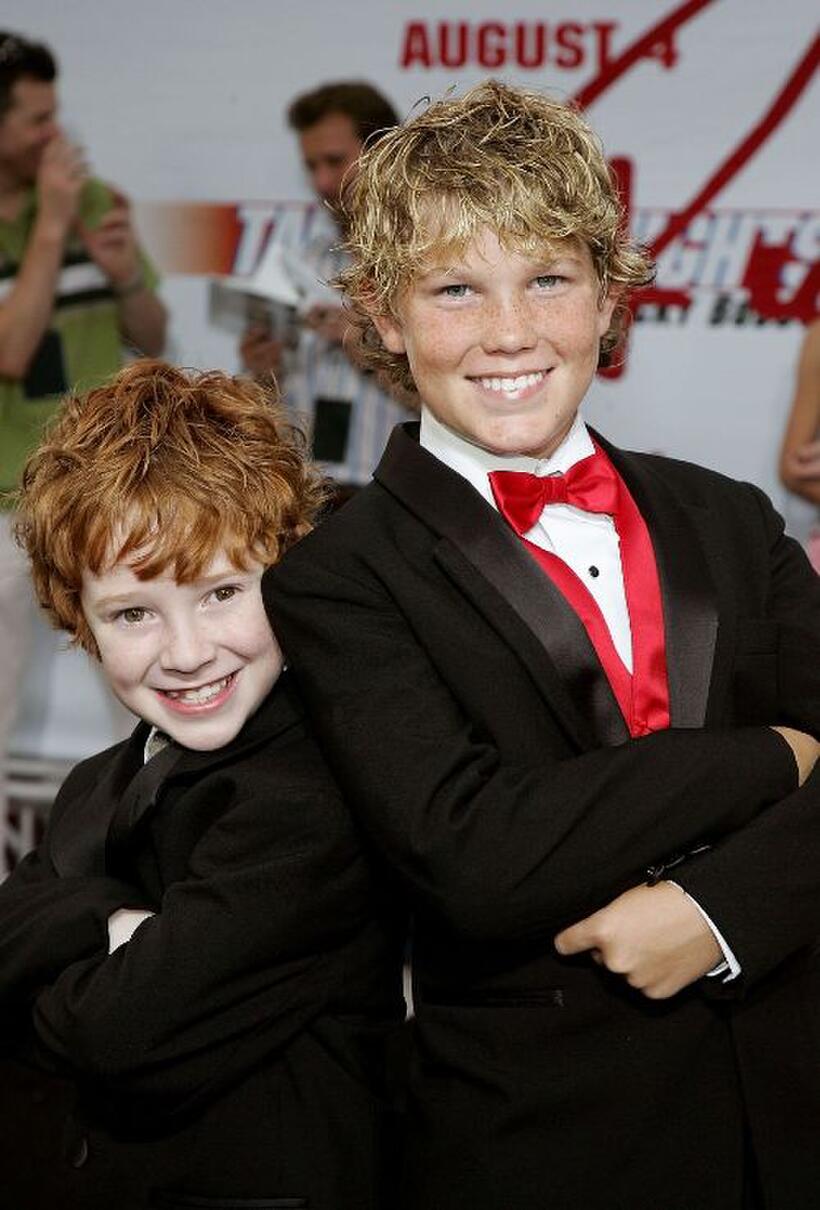 Grayson Russell and Houston Tumlin at the premiere of "Talladega Nights: The Ballad of Ricky Bobby."