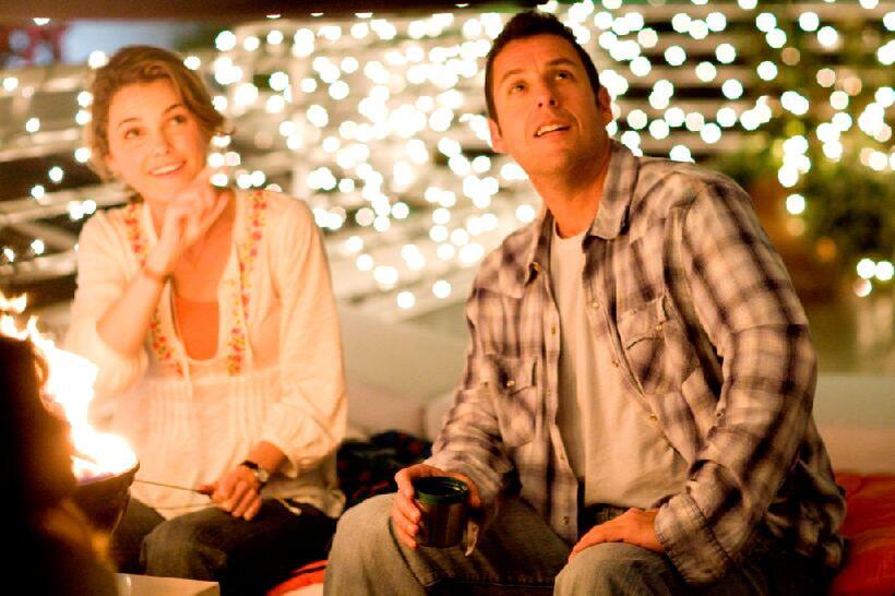 Keri Russell and Adam Sandler in "Bedtime Stories."