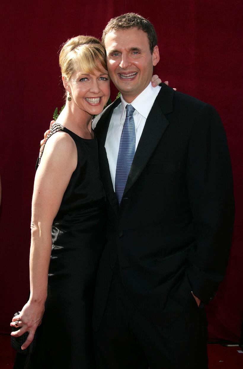 Monica Horan and Phil Rosenthal at the 57th Annual Emmy Awards.