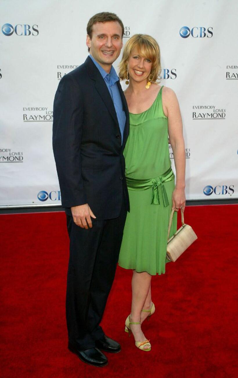 Phil Rosenthal and Monica Horan at the Everybody Loves Raymond Series Wrap Party.