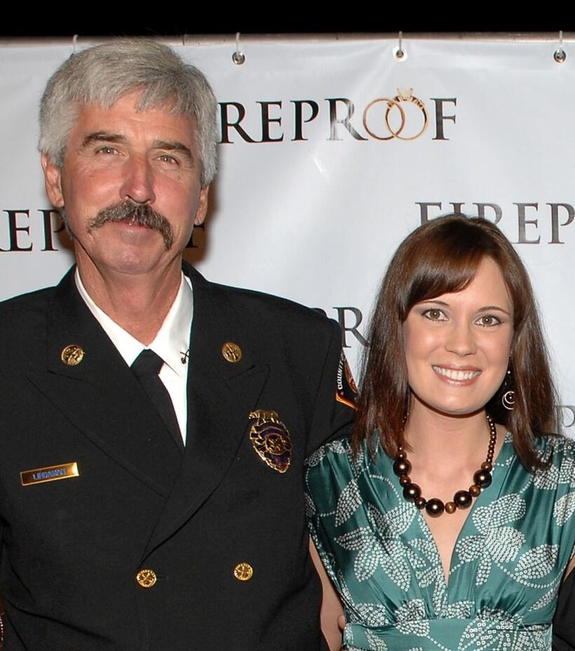 Joe Lindamar and Erin Bethea at the premiere of "Fireproof."