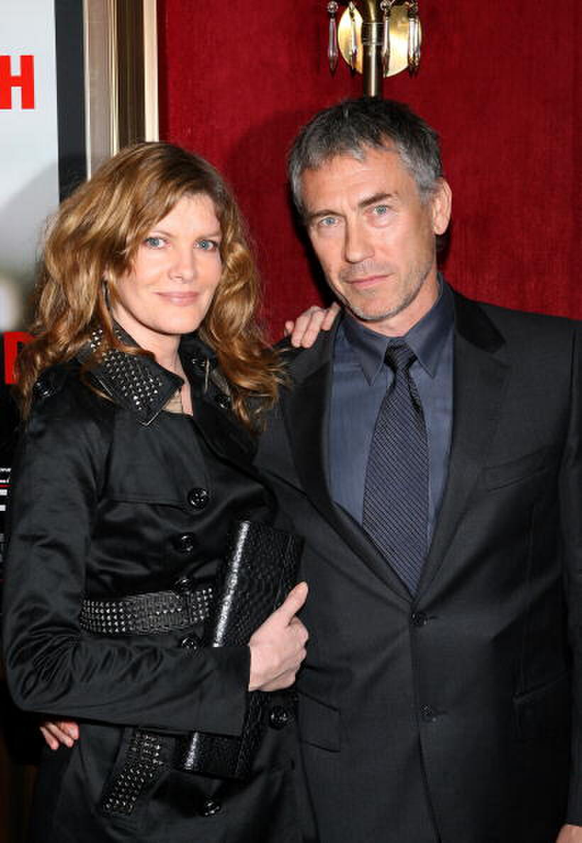 Rene Russo and Tony Gilroy at the "Michael Clayton" premiere.