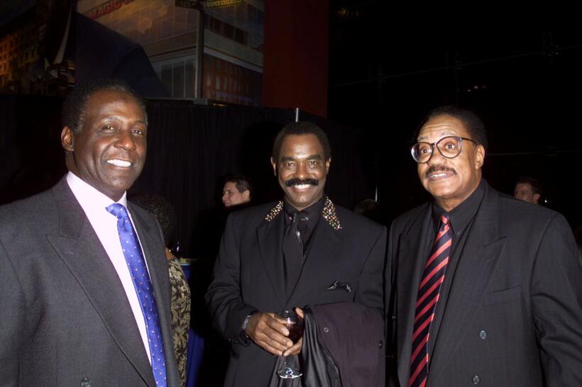 Richard Roundtree, Chuck Jackson and Bobby Rogers at the VIP reception for the Rhythm & Blues Foundation's 12th annual Pioneer Awards.