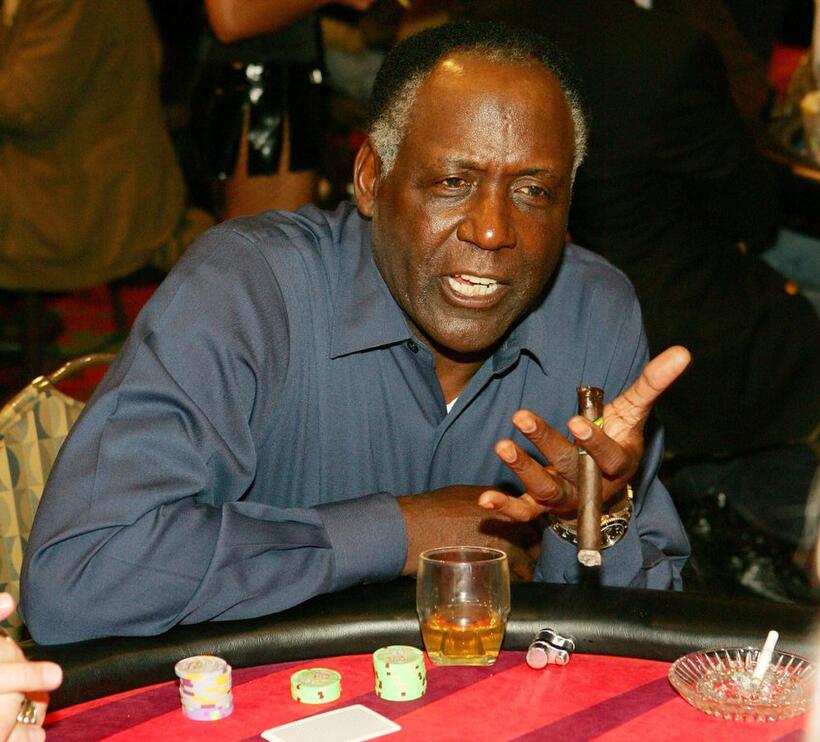 Richard Roundtree at the Legends Celebrity Invitational Charity Poker Tournament.