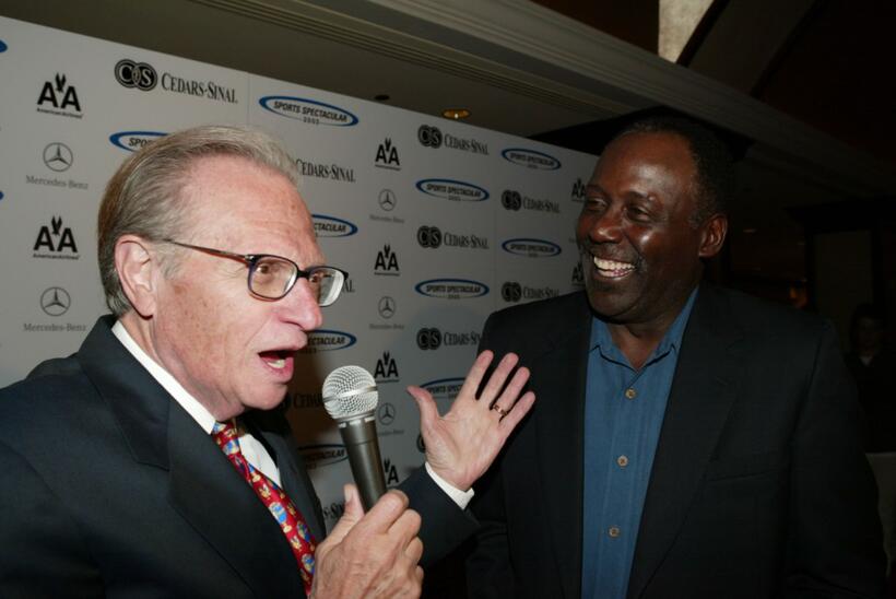 Richard Roundtreee and Larry King at the 18th Annual Cedars-Sinai Sports Spectacular.