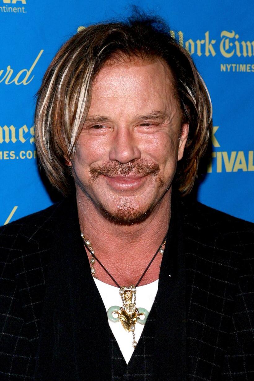 Mickey Rourke at the presentation of "The Wrestler."