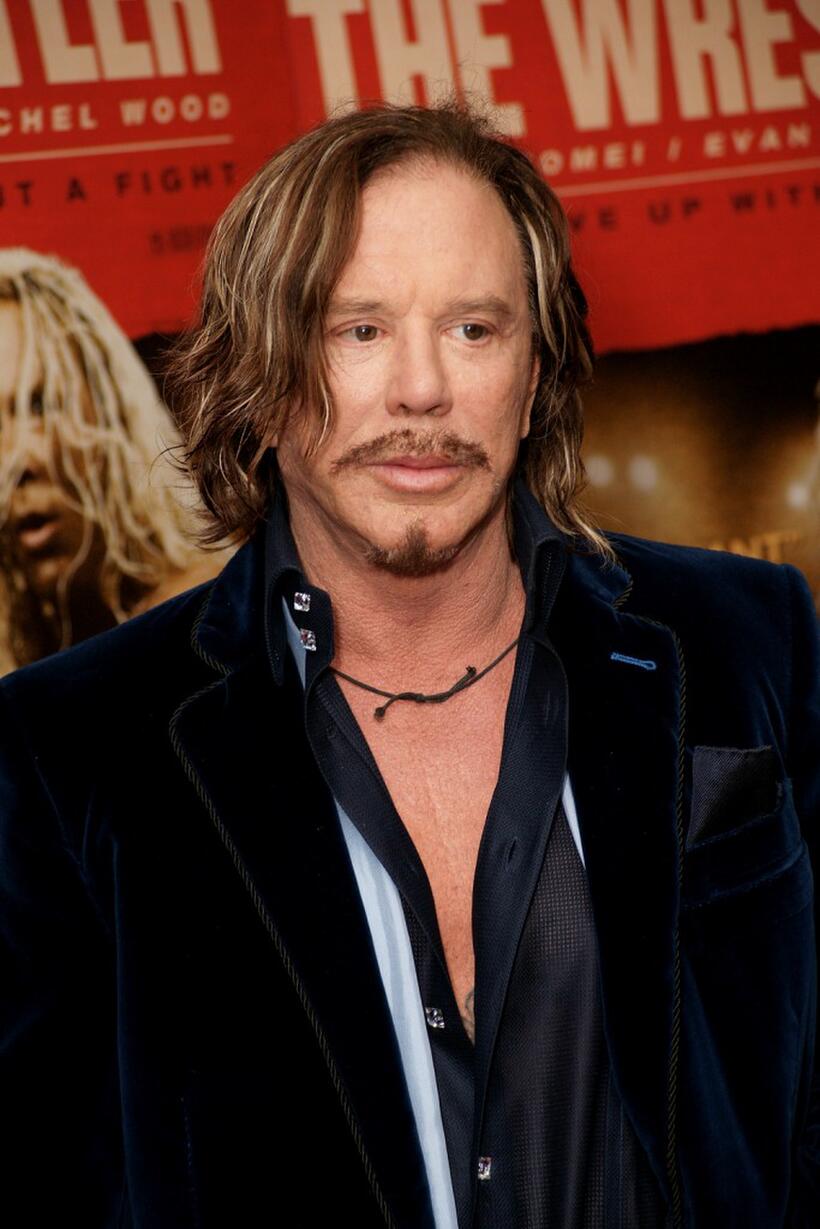 Mickey Rourke at the UK premiere of "The Wrestler."