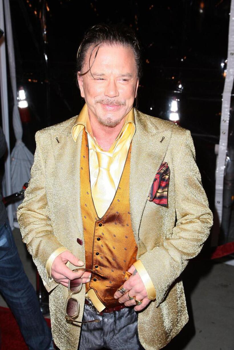 Mickey Rourke at the premiere of "The Wrestler."