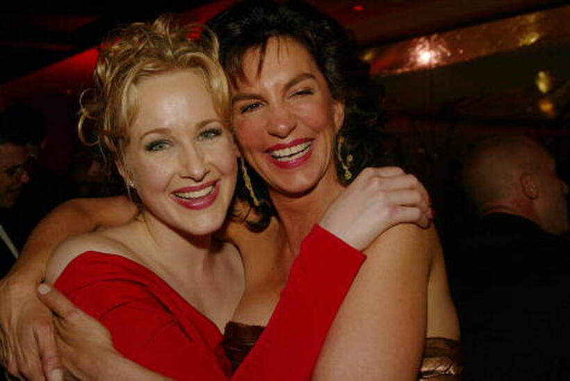 Mercedes Ruehl and Katie Finneran at the after-party for the 56th Annual Tony Awards.