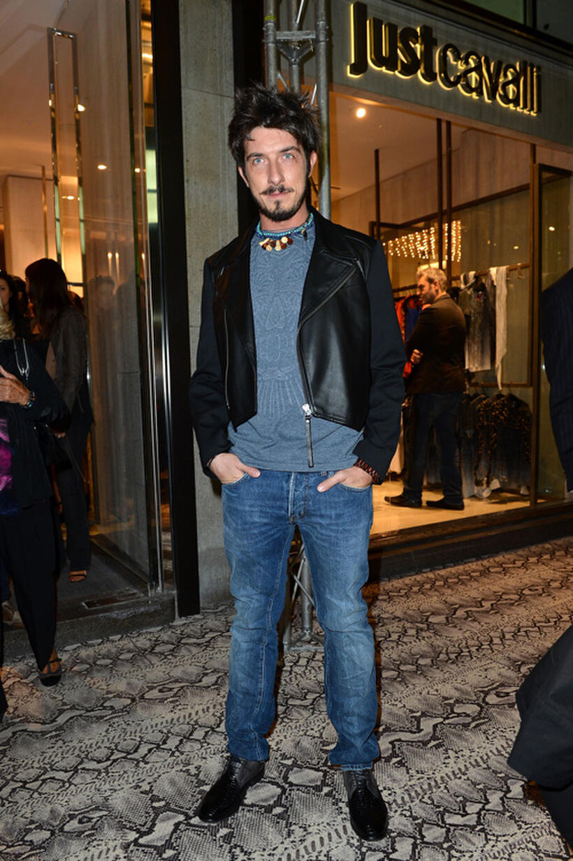 Paolo Ruffini at the opening party of the new Just Cavalli boutique in Italy.