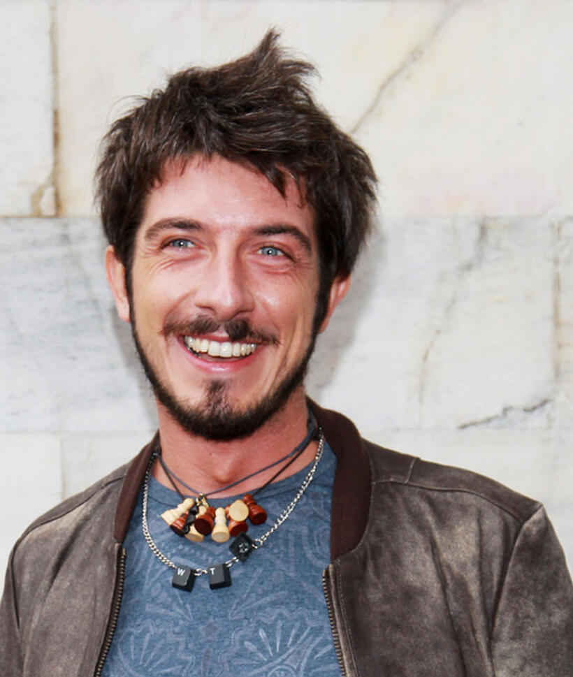 Paolo Ruffini at the Roberto Cavalli Spring/Summer 2013 fashion show as part of Milan Womenswear Fashion Week.