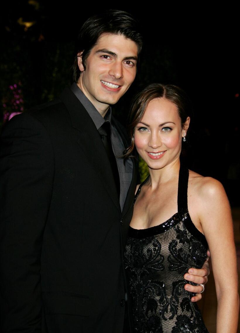 Brandon Routh and Courtney Ford at the 2007 Vanity Fair Oscar Party.