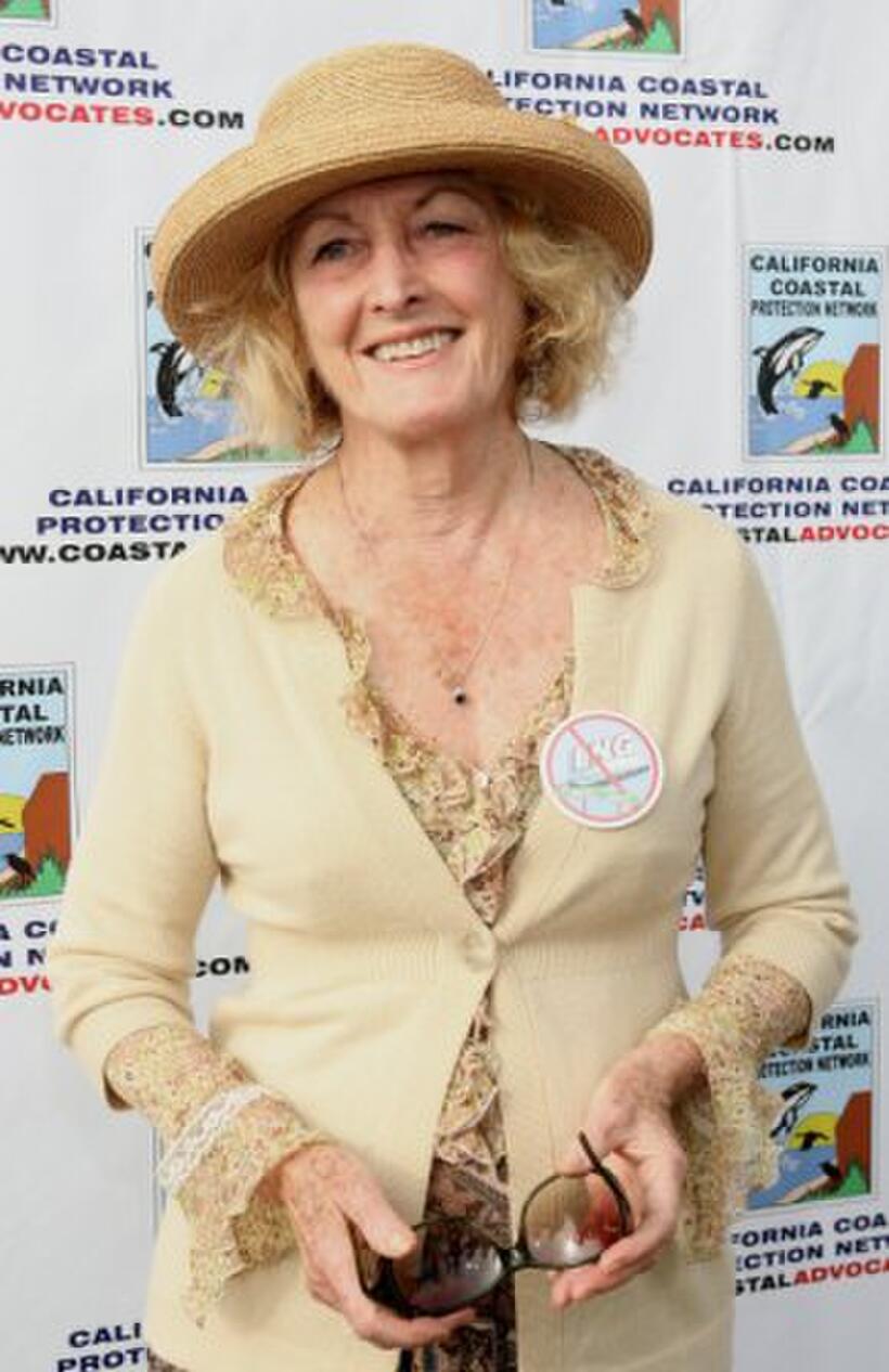 Eileen Ryan at the Paddle Out Protest at Malibu Surfrider Beach.