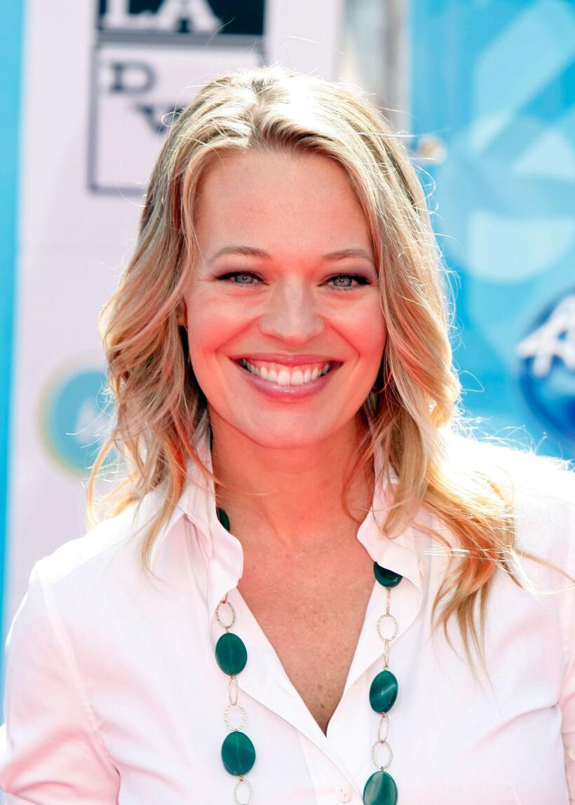 Jeri Ryan at the American Idol Season 7 Grand Finale.