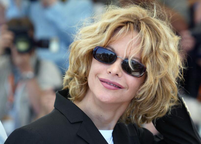 Meg Ryan at photocall on a terrace of the Palais des festivals.