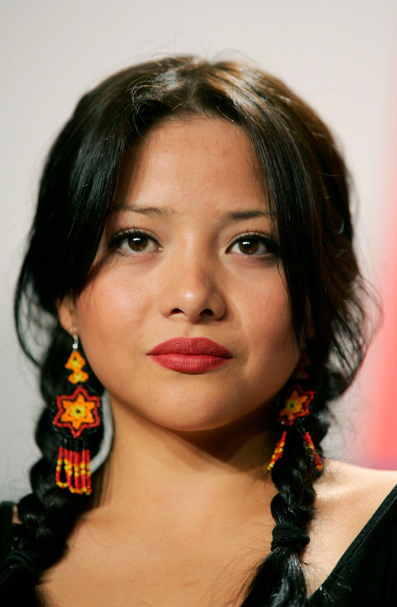Teresa Ruiz at the press conference of "Bordertown" during the 57th Berlin International Film Festival.