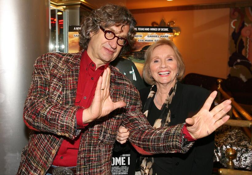 Eva Marie Saint and Wim Wenders at the premiere of "Don't Come Knocking".