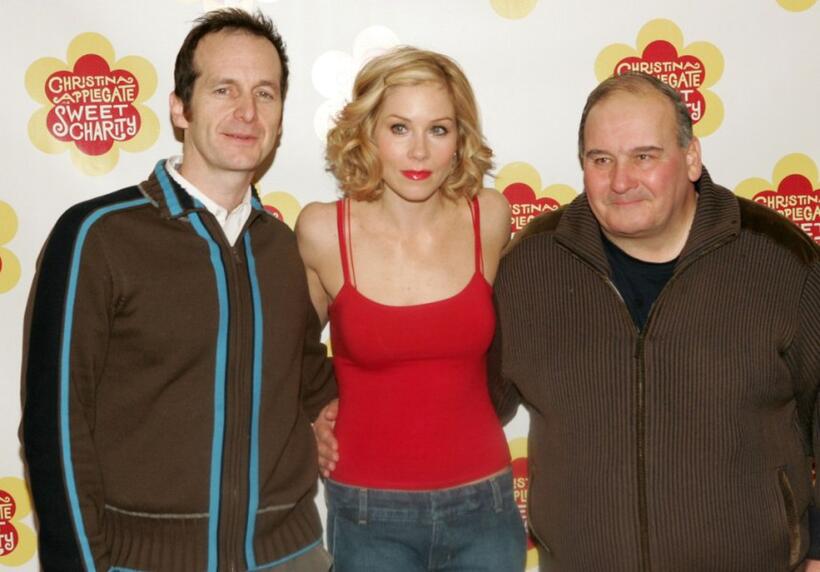Denis O'Hare, Christina Applegate and Ernie Sabella at the broadway musical "Sweet Charity."
